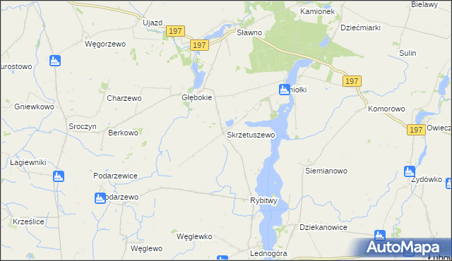 mapa Skrzetuszewo, Skrzetuszewo na mapie Targeo