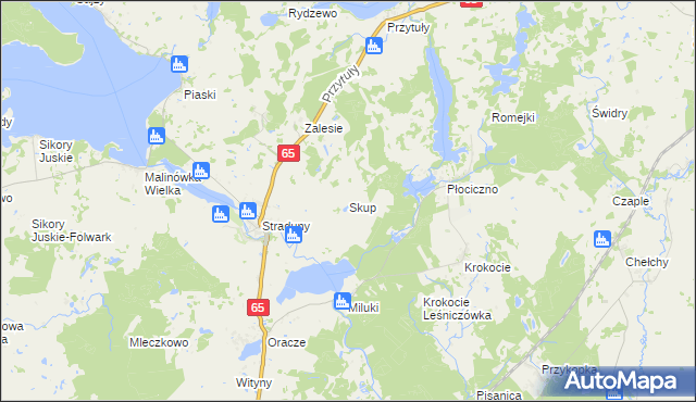mapa Skup, Skup na mapie Targeo