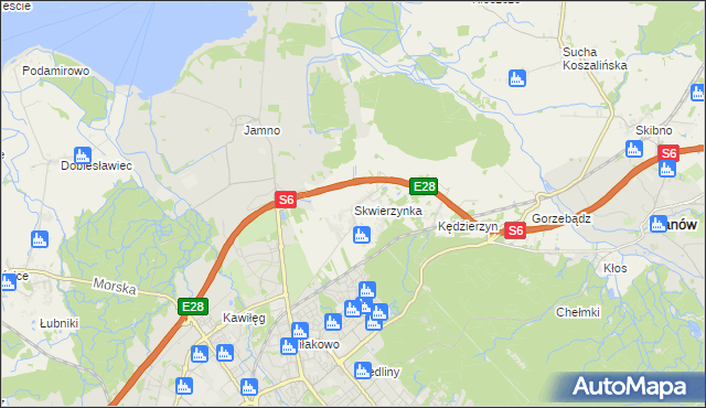 mapa Skwierzynka, Skwierzynka na mapie Targeo
