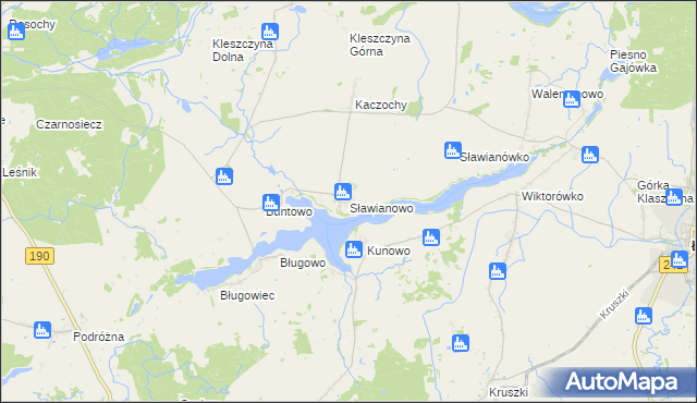 mapa Sławianowo, Sławianowo na mapie Targeo