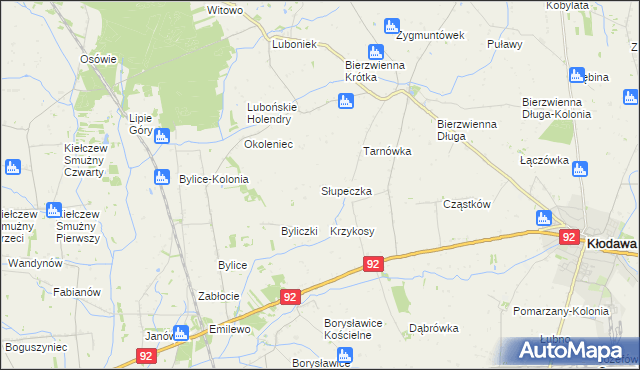 mapa Słupeczka, Słupeczka na mapie Targeo