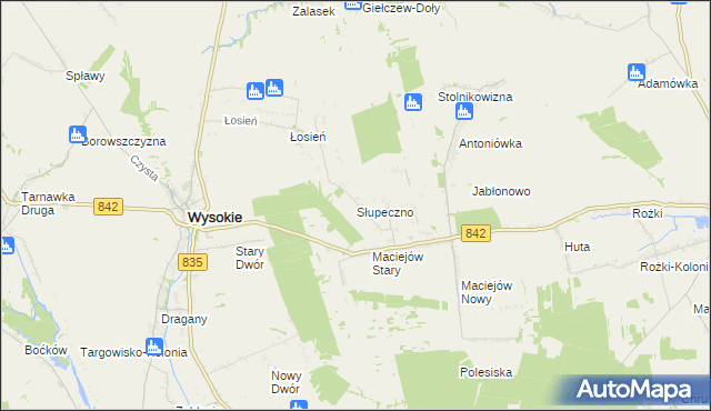 mapa Słupeczno, Słupeczno na mapie Targeo