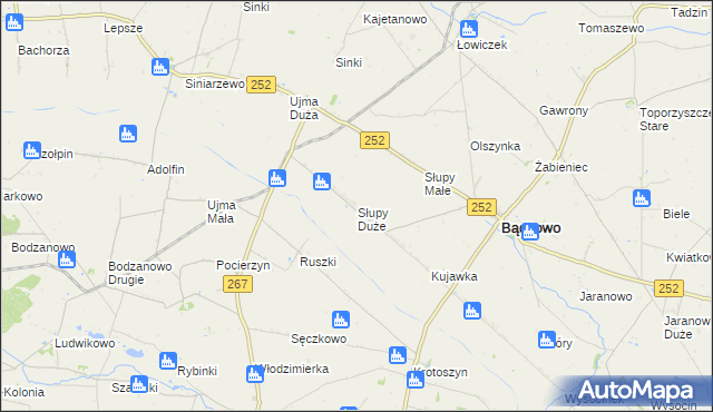 mapa Słupy Duże, Słupy Duże na mapie Targeo