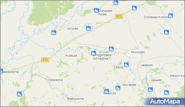 mapa Smogorówka Goniądzka, Smogorówka Goniądzka na mapie Targeo