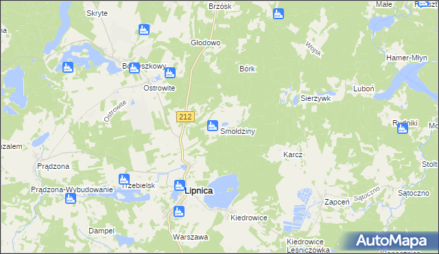 mapa Smołdziny, Smołdziny na mapie Targeo