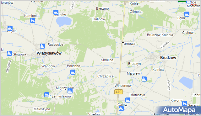 mapa Smolina, Smolina na mapie Targeo