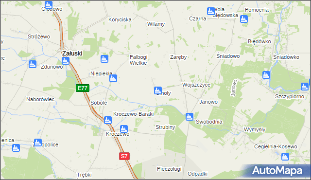 mapa Smoły, Smoły na mapie Targeo