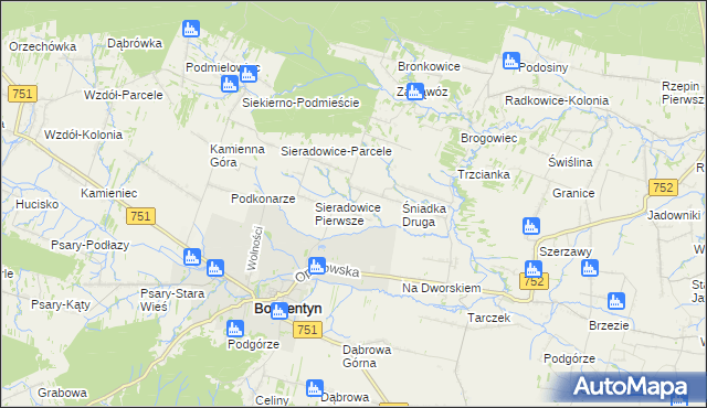 mapa Śniadka Pierwsza, Śniadka Pierwsza na mapie Targeo