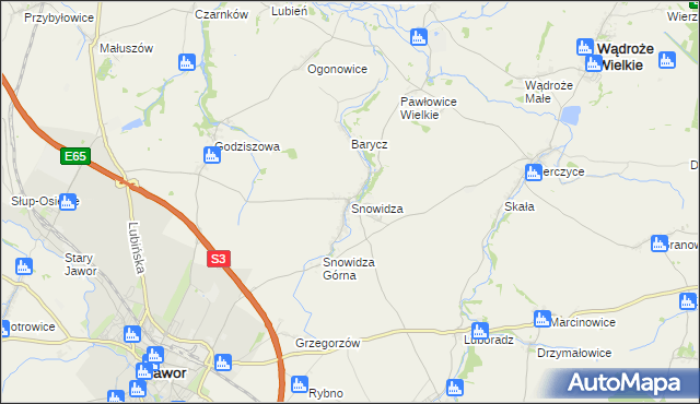 mapa Snowidza, Snowidza na mapie Targeo