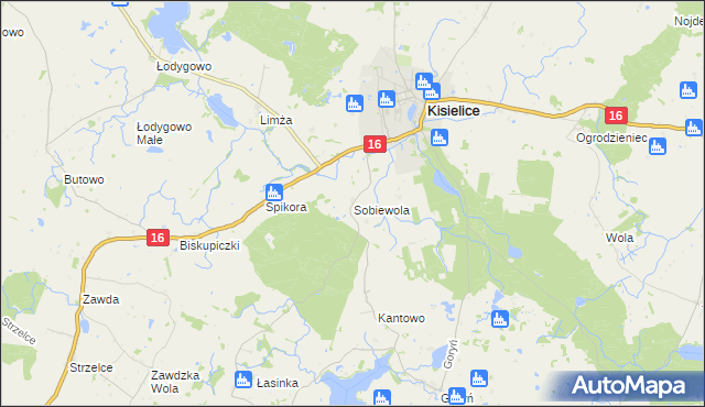 mapa Sobiewola, Sobiewola na mapie Targeo
