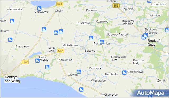 mapa Sobowo, Sobowo na mapie Targeo