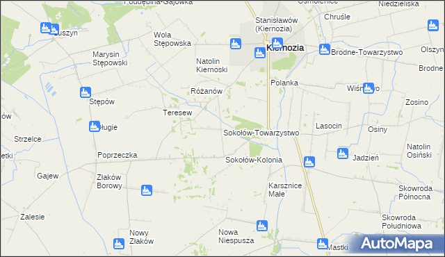 mapa Sokołów-Towarzystwo, Sokołów-Towarzystwo na mapie Targeo