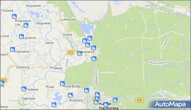 mapa Solarnia gmina Bierawa, Solarnia gmina Bierawa na mapie Targeo