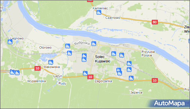 mapa Solec Kujawski, Solec Kujawski na mapie Targeo
