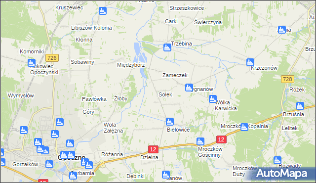 mapa Sołek, Sołek na mapie Targeo