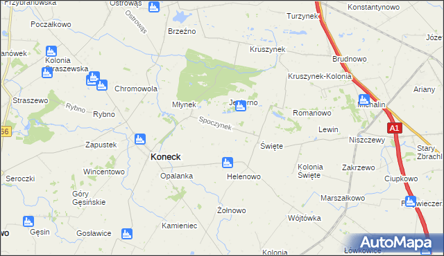 mapa Spoczynek, Spoczynek na mapie Targeo