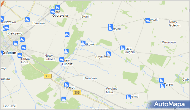 mapa Spytkówki, Spytkówki na mapie Targeo