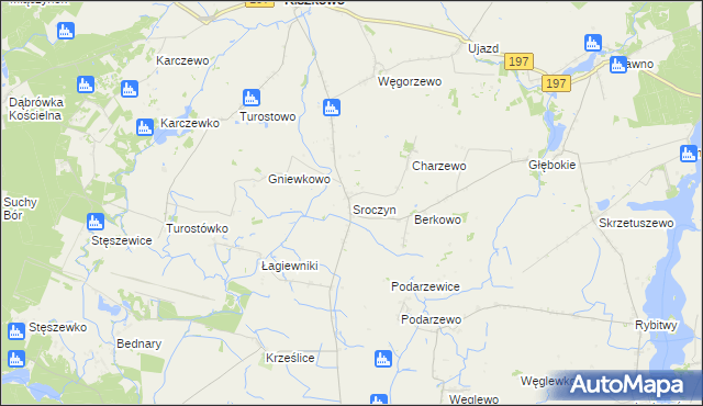 mapa Sroczyn, Sroczyn na mapie Targeo