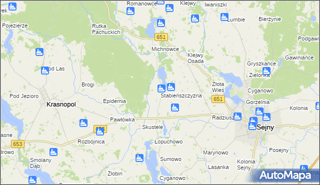 mapa Stabieńszczyzna, Stabieńszczyzna na mapie Targeo