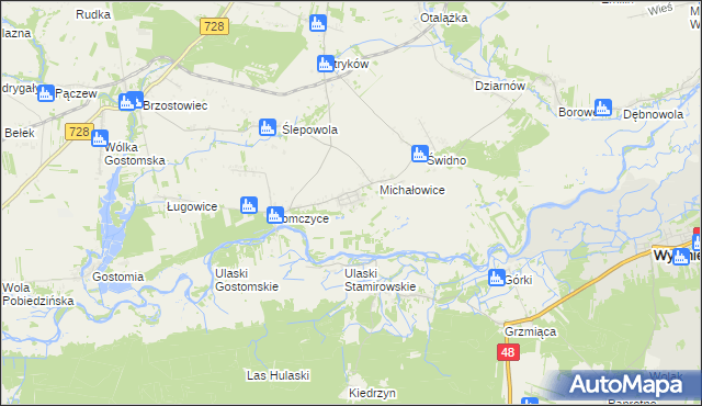 mapa Stamirowice gmina Mogielnica, Stamirowice gmina Mogielnica na mapie Targeo