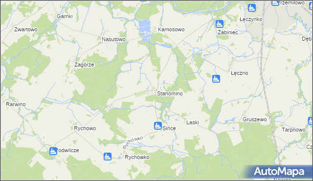 mapa Stanomino, Stanomino na mapie Targeo