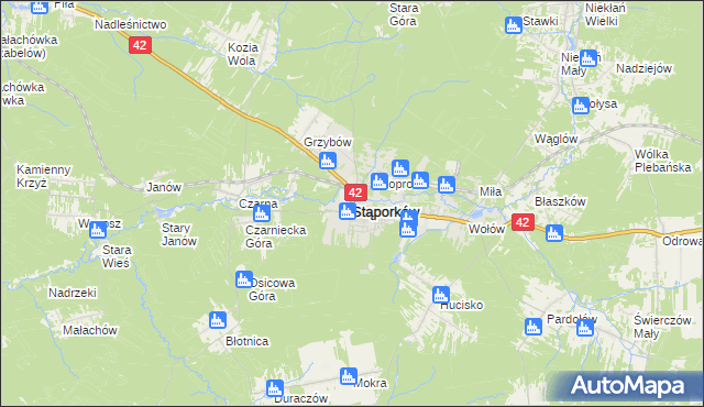 mapa Stąporków, Stąporków na mapie Targeo