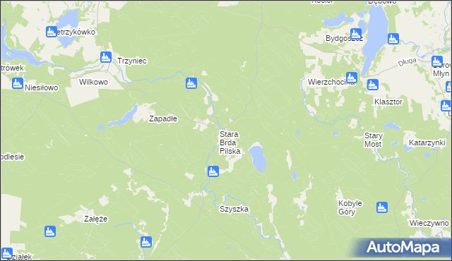 mapa Stara Brda, Stara Brda na mapie Targeo