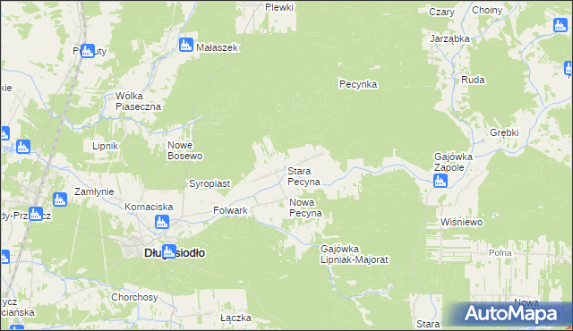 mapa Stara Pecyna, Stara Pecyna na mapie Targeo