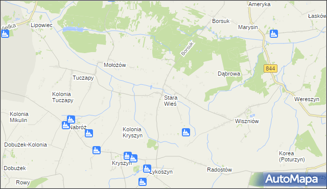 mapa Stara Wieś gmina Mircze, Stara Wieś gmina Mircze na mapie Targeo