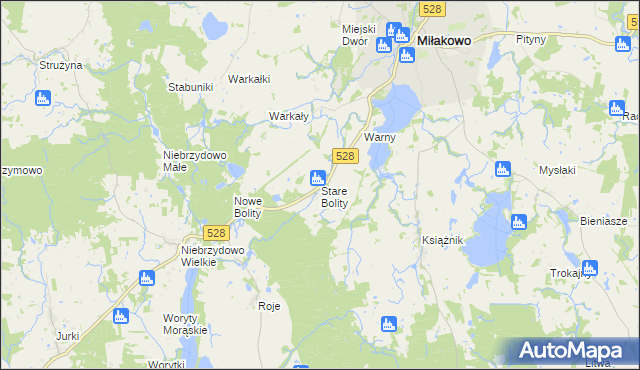 mapa Stare Bolity, Stare Bolity na mapie Targeo