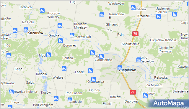 mapa Stare Gardzienice, Stare Gardzienice na mapie Targeo