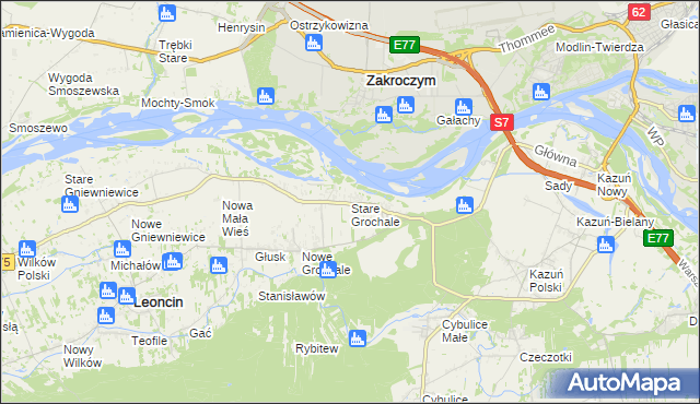mapa Stare Grochale, Stare Grochale na mapie Targeo