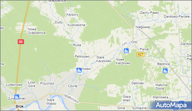 mapa Stare Kaczkowo, Stare Kaczkowo na mapie Targeo
