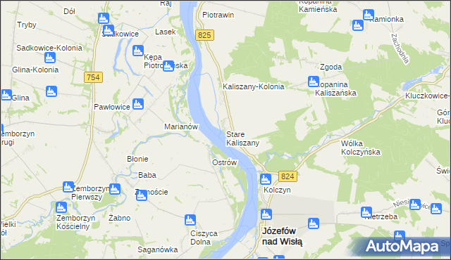 mapa Stare Kaliszany, Stare Kaliszany na mapie Targeo