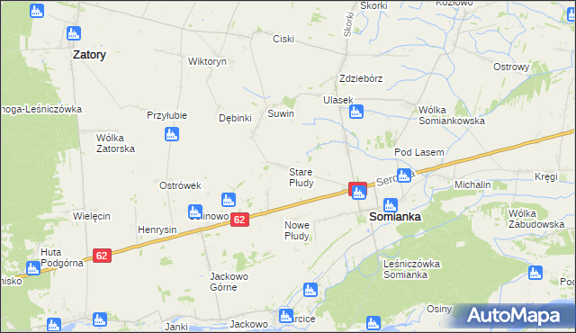 mapa Stare Płudy, Stare Płudy na mapie Targeo