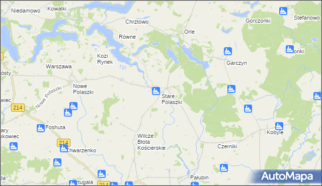 mapa Stare Polaszki, Stare Polaszki na mapie Targeo