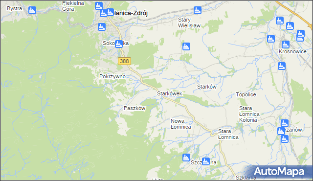 mapa Starkówek, Starkówek na mapie Targeo
