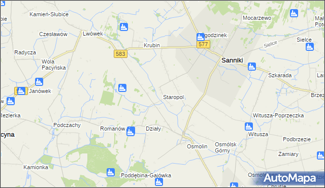 mapa Staropol, Staropol na mapie Targeo