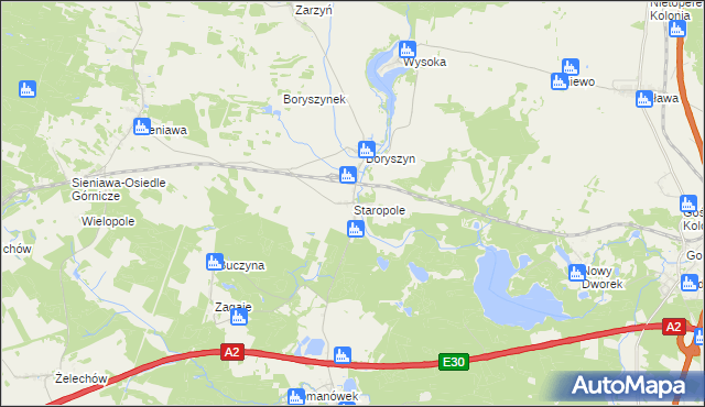 mapa Staropole gmina Lubrza, Staropole gmina Lubrza na mapie Targeo