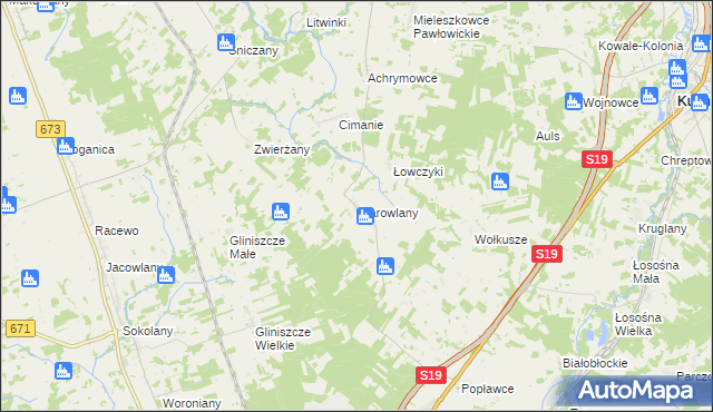 mapa Starowlany, Starowlany na mapie Targeo