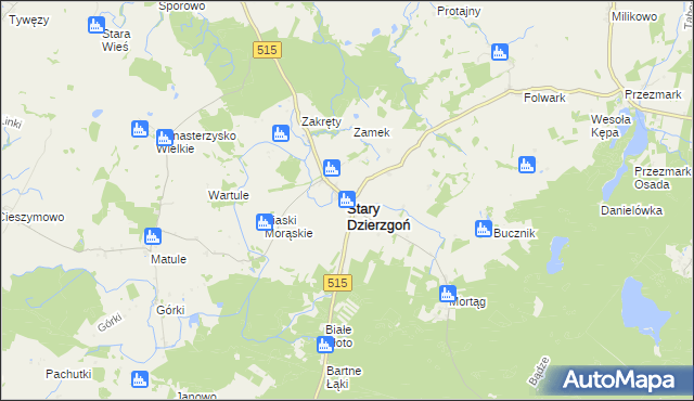 mapa Stary Dzierzgoń, Stary Dzierzgoń na mapie Targeo