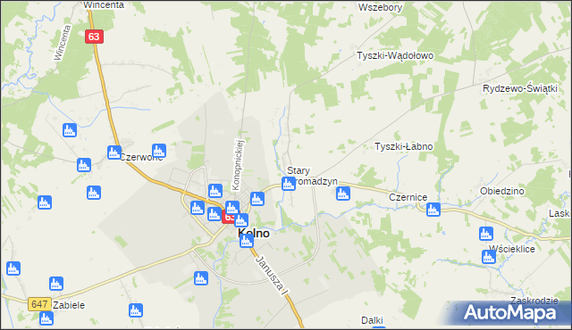 mapa Stary Gromadzyn, Stary Gromadzyn na mapie Targeo