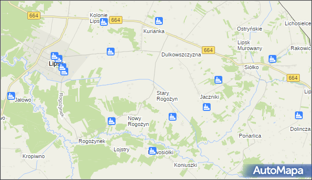 mapa Stary Rogożyn, Stary Rogożyn na mapie Targeo