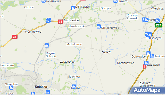 mapa Stary Zamek, Stary Zamek na mapie Targeo