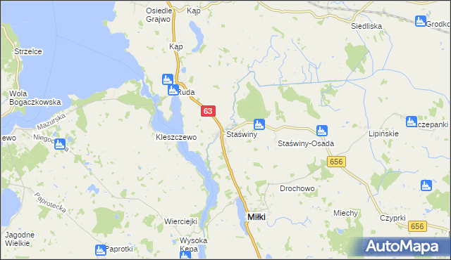 mapa Staświny, Staświny na mapie Targeo