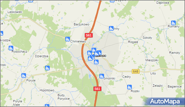 mapa Stawiski, Stawiski na mapie Targeo