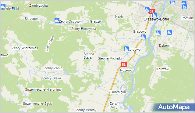mapa Stepna-Michałki, Stepna-Michałki na mapie Targeo
