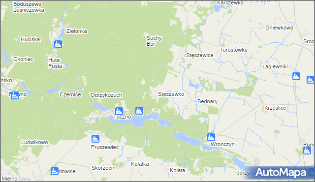mapa Stęszewko, Stęszewko na mapie Targeo