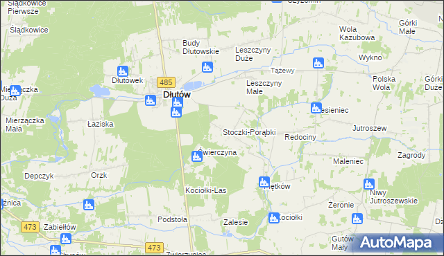 mapa Stoczki-Porąbki, Stoczki-Porąbki na mapie Targeo