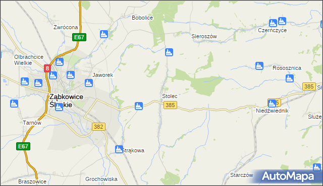 mapa Stolec gmina Ząbkowice Śląskie, Stolec gmina Ząbkowice Śląskie na mapie Targeo
